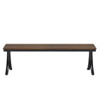 Tavolo da pranzo industriale rettangolare da 198 cm, per 6-8 persone, gambe in metallo resistente