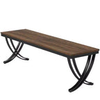 Tavolo da pranzo industriale rettangolare da 198 cm, per 6-8 persone, gambe in metallo resistente