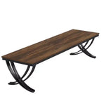 Tavolo da pranzo industriale rettangolare da 198 cm, per 6-8 persone, gambe in metallo resistente