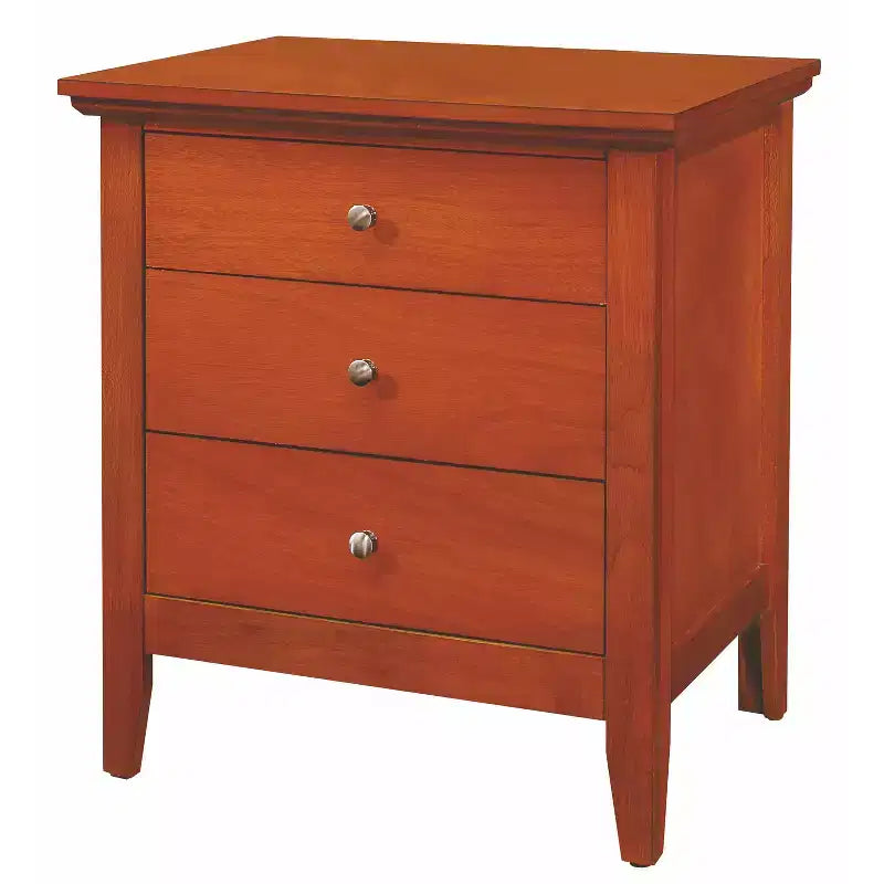 Comodino con cassetto, finitura in rovere resistente, 66 cm H x 61 cm L x 46 cm P