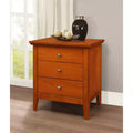 HomeStock Hammond Nightstand  26H x 24W x 18D , Drawer & Durable Oak Finish