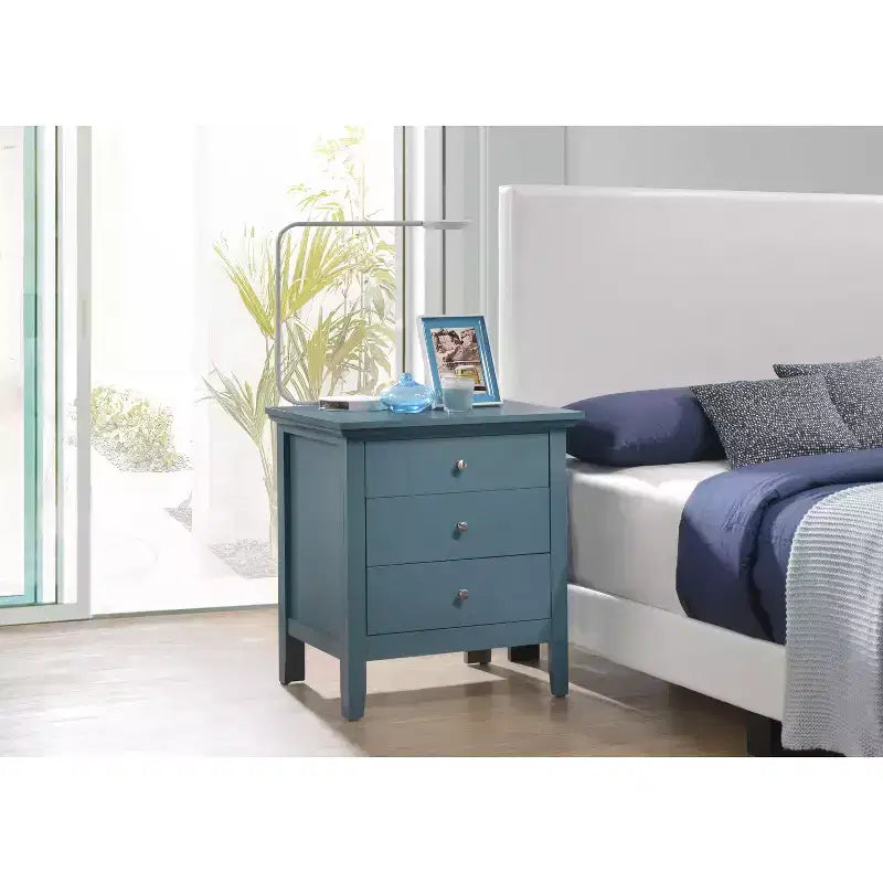 Comodino con cassetto, finitura in rovere resistente, 66 cm H x 61 cm L x 46 cm P