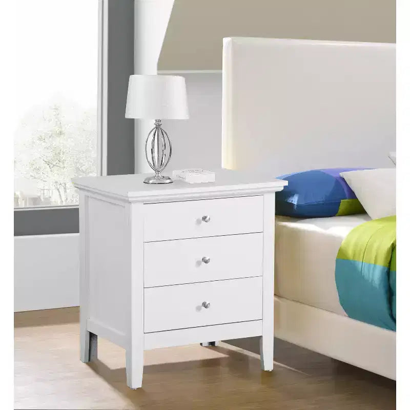 Comodino con cassetto, finitura in rovere resistente, 66 cm H x 61 cm L x 46 cm P