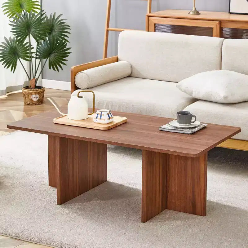 Moderno Tavolino da Caffè Pratico, Tavolino Laterale Multi-Superficie in MDF Ingegnerizzato, Finitura Antigraffio