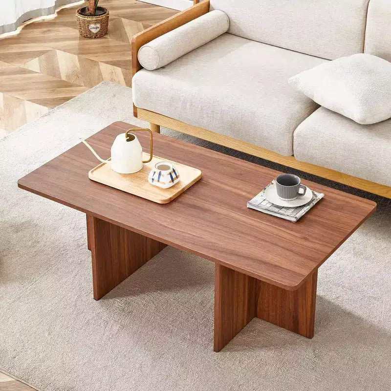 Moderno Tavolino da Caffè Pratico, Tavolino Laterale Multi-Superficie in MDF Ingegnerizzato, Finitura Antigraffio