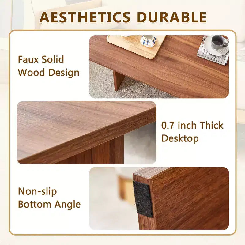 Moderno Tavolino da Caffè Pratico, Tavolino Laterale Multi-Superficie in MDF Ingegnerizzato, Finitura Antigraffio