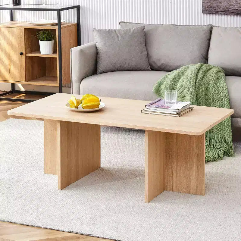 Okak Modern Practical Coffee Table, Engineered MDF Multi-Surface Side Table for Living Room, Bedroom & Study, Scratch-Resistant Finish