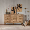 GDFStudio Kipling 3-Drawer and 2-Shelf Wood 59.44 Sideboard Buffet