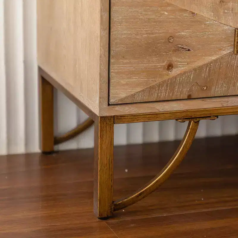 Madia buffet in legno con 3 cassetti e 2 ripiani, 151 cm