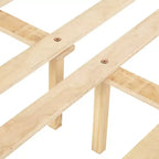 Letto matrimoniale Queen in legno di pino con pediera a pannello, piedini di supporto per sponde laterali, marrone
