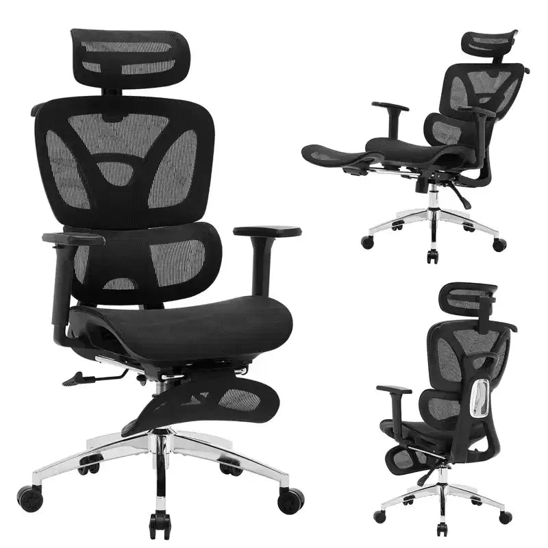 Ergonomic Office Chair, High Back Ergonomic Desk Chair with Adjustable Lumbar Support, Mesh Home Office Chair Gaming Chair with Footrest