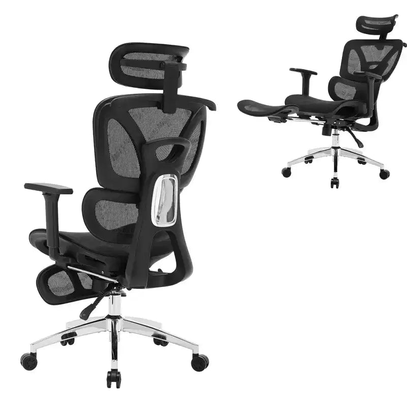 Sedia da ufficio ergonomica, sedia da scrivania ergonomica ad alto schienale con supporto lombare regolabile, sedia da gaming per ufficio con poggiapiedi