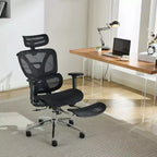 Sedia da ufficio ergonomica, sedia da scrivania ergonomica ad alto schienale con supporto lombare regolabile, sedia da gaming per ufficio con poggiapiedi