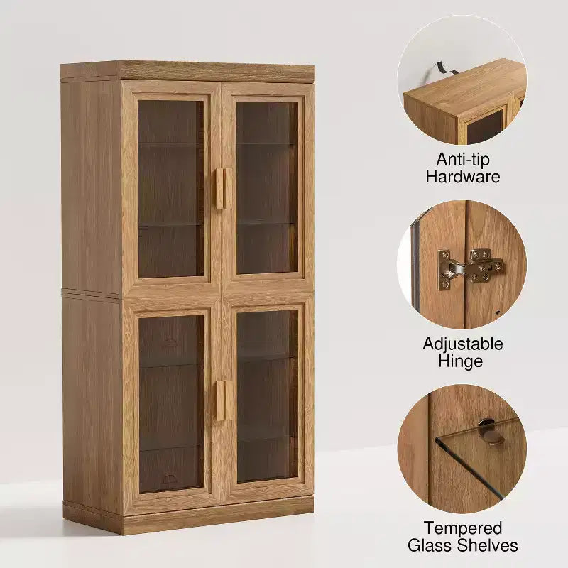 Mobile contenitore libreria con venature del legno per soggiorno, ufficio, camera da letto