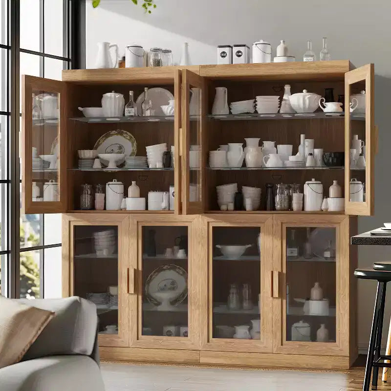Mobile contenitore libreria con venature del legno per soggiorno, ufficio, camera da letto