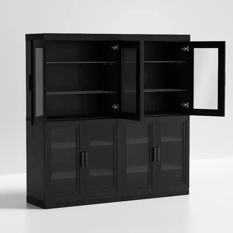 Mobile contenitore libreria con venature del legno per soggiorno, ufficio, camera da letto