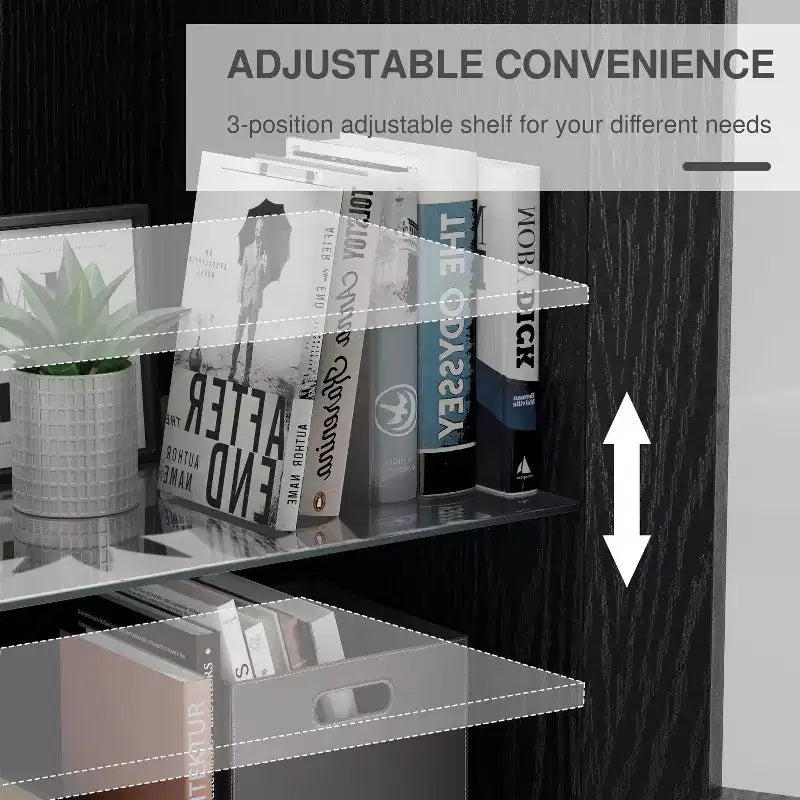 Mobile contenitore libreria con venature del legno per soggiorno, ufficio, camera da letto