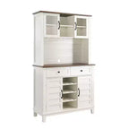 72 Inch Tall Kitchen Pantry Cabinet with 4 Doors and 2 Drawers, Wine Rack, Large Kitchen Storage, Adjustable Shelf, Coffee Wine Bar Counter