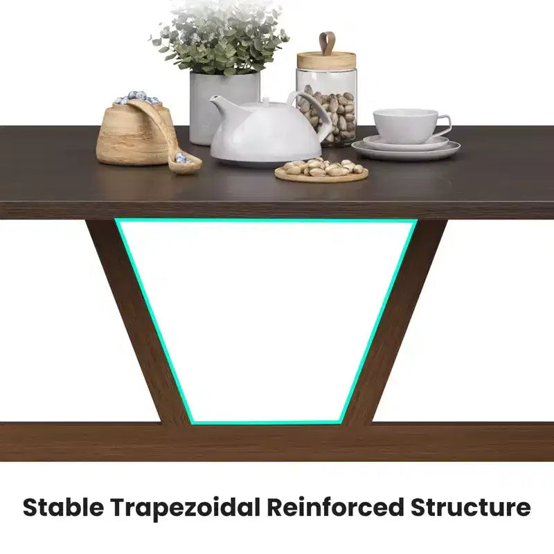 Tavolo da pranzo da 120 cm per 4-6 persone, tavolo da cucina in legno con robusta struttura in metallo, noce scuro