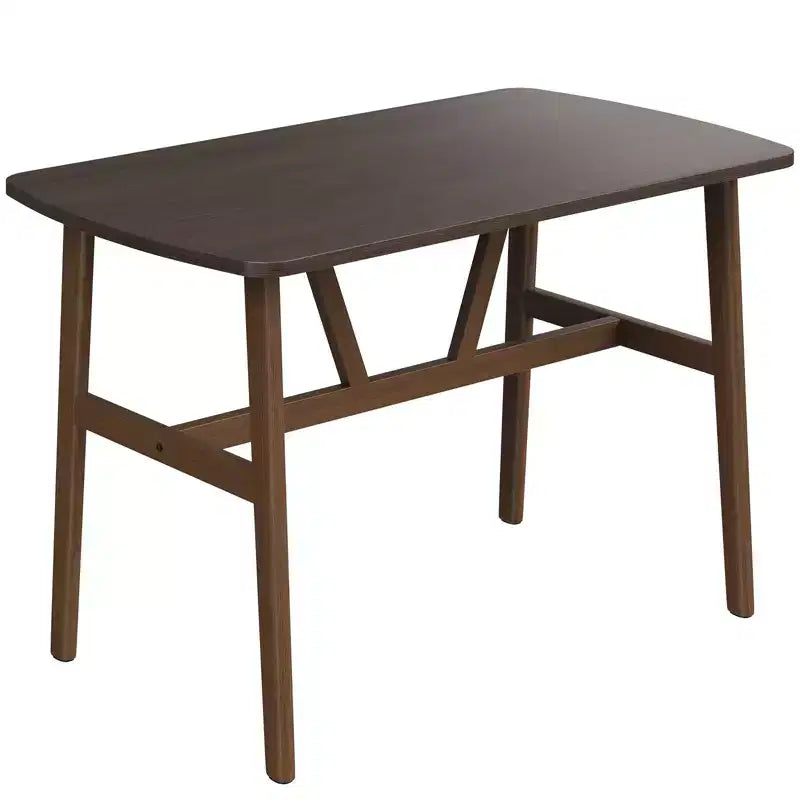 Tavolo da pranzo da 120 cm per 4-6 persone, tavolo da cucina in legno con robusta struttura in metallo, noce scuro