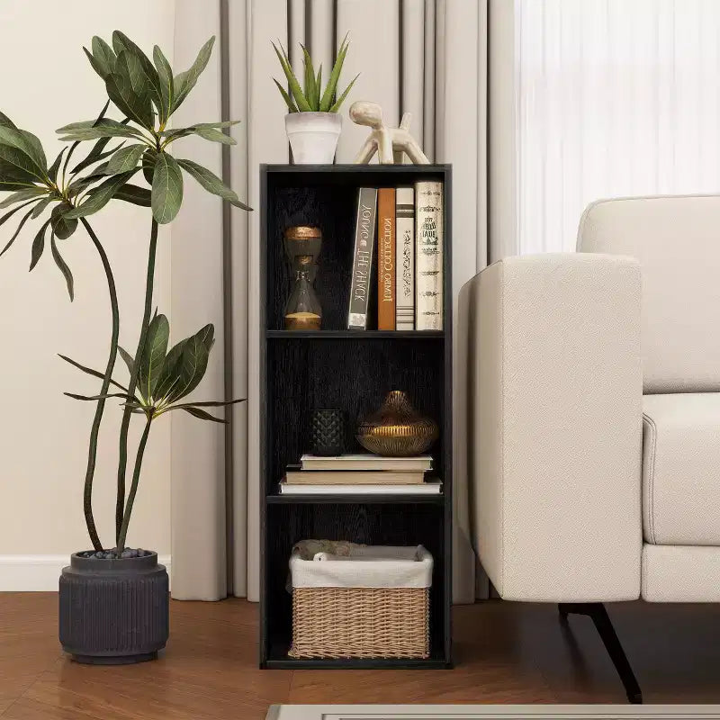 HOMLUX 3 Cube Decorative Bookshelf Open Bookcase Toy Storage Organizer Horizontal Vertical