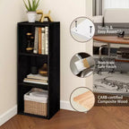 Scaffale decorativo a 3 cubi, libreria aperta, organizer per giocattoli, orizzontale o verticale