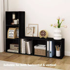 Scaffale decorativo a 3 cubi, libreria aperta, organizer per giocattoli, orizzontale o verticale