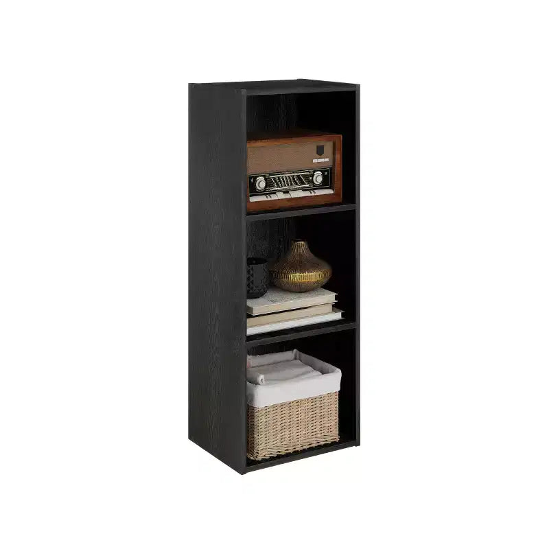 Scaffale decorativo a 3 cubi, libreria aperta, organizer per giocattoli, orizzontale o verticale