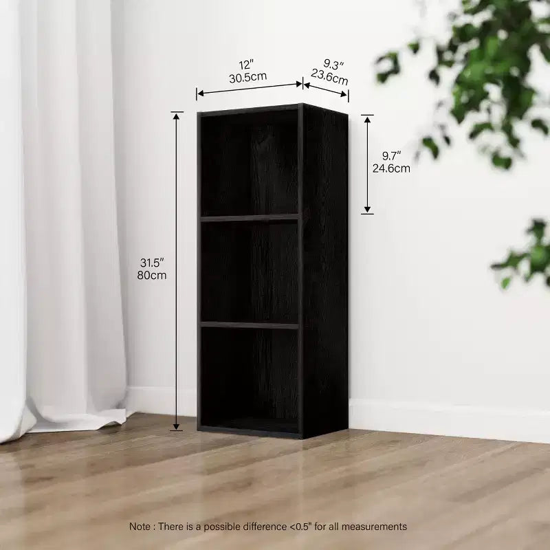 Scaffale decorativo a 3 cubi, libreria aperta, organizer per giocattoli, orizzontale o verticale