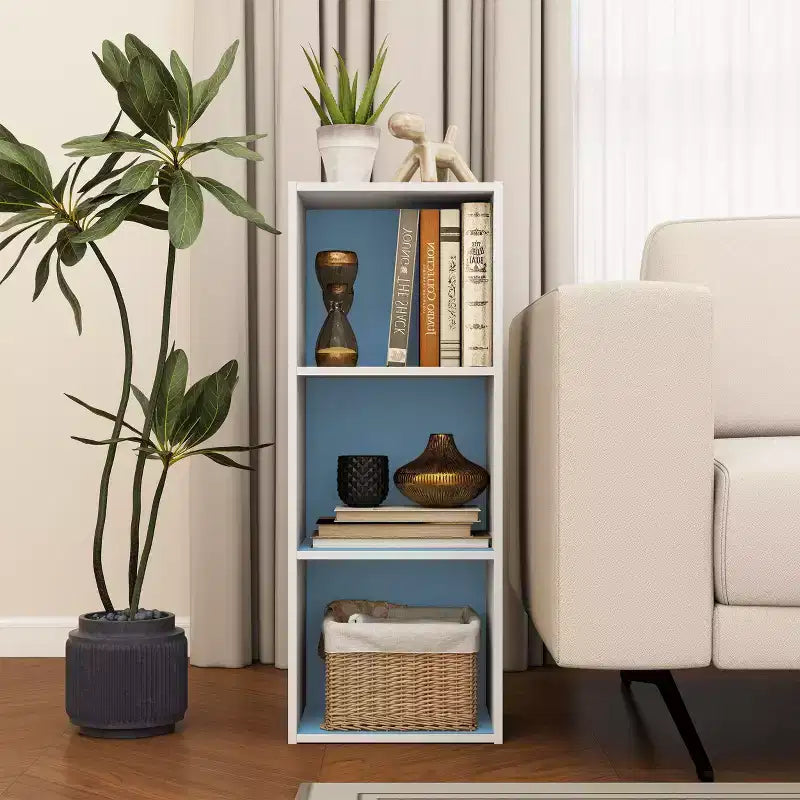 Scaffale decorativo a 3 cubi, libreria aperta, organizer per giocattoli, orizzontale o verticale