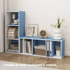 Scaffale decorativo a 3 cubi, libreria aperta, organizer per giocattoli, orizzontale o verticale