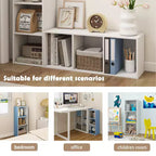 Scaffale decorativo a 3 cubi, libreria aperta, organizer per giocattoli, orizzontale o verticale