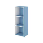 Scaffale decorativo a 3 cubi, libreria aperta, organizer per giocattoli, orizzontale o verticale