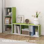 Scaffale decorativo a 3 cubi, libreria aperta, organizer per giocattoli, orizzontale o verticale