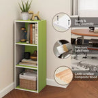 Scaffale decorativo a 3 cubi, libreria aperta, organizer per giocattoli, orizzontale o verticale