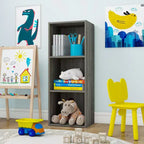 Scaffale decorativo a 3 cubi, libreria aperta, organizer per giocattoli, orizzontale o verticale