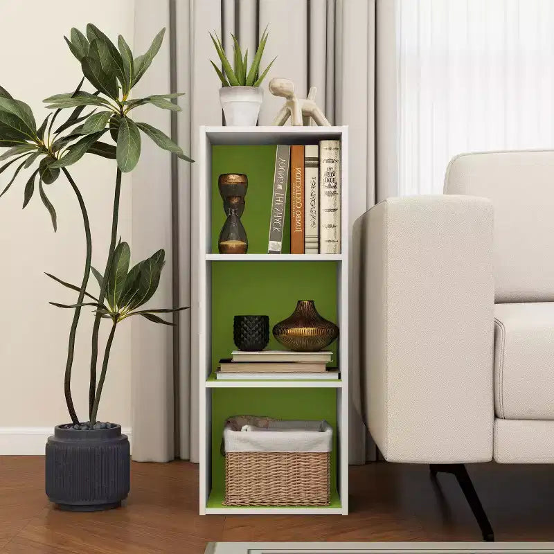 Scaffale decorativo a 3 cubi, libreria aperta, organizer per giocattoli, orizzontale o verticale