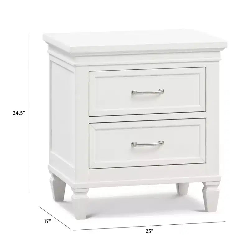 Comodino Assemblato, Bianco Caldo