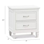 Comodino Assemblato, Bianco Caldo