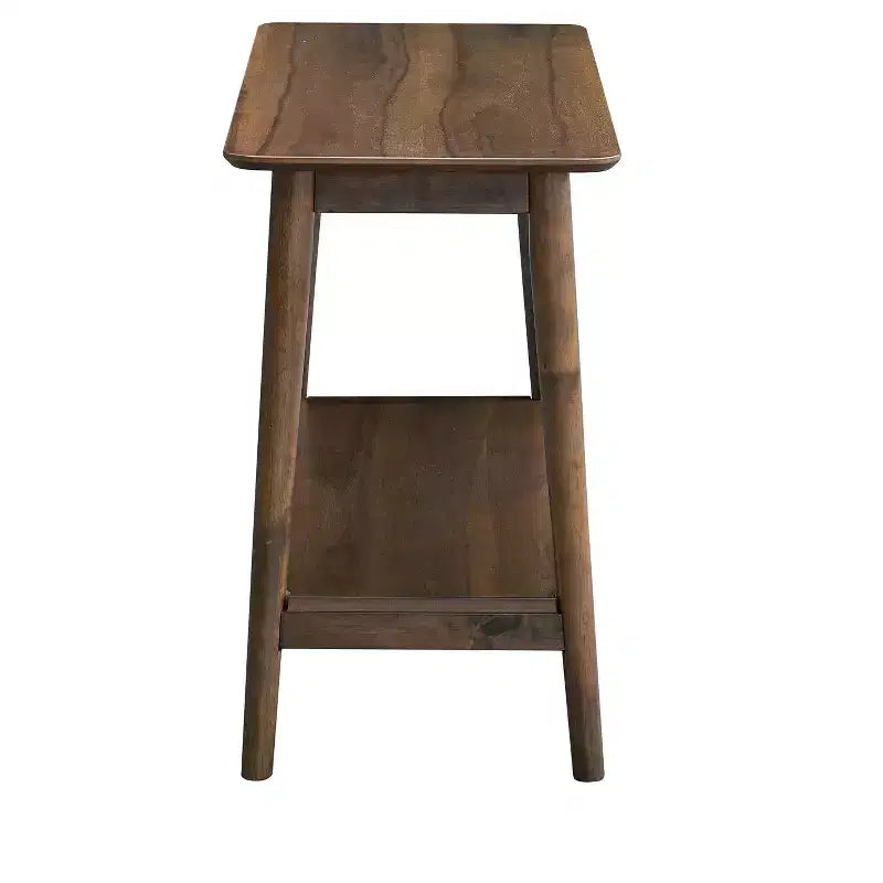 Consolle contemporanea in legno di gomma da 48" con ripiano portaoggetti