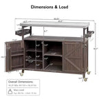 Isola per Cucina da Esterno con Piastra e Griglia in Acciaio, Carrello Bar in Legno Massello con Ruote Bloccabili, Mobile Contenitore da Esterno per Giardino, Barbecue