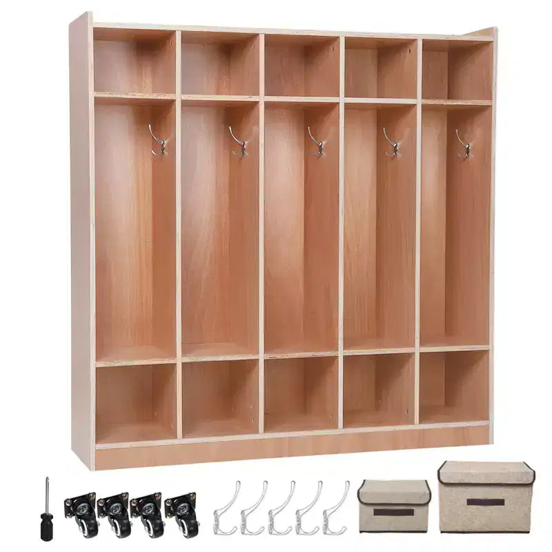 10 Cubbies for Classrooms,5-Section Classroom, Daycare Cubby for Home, School,