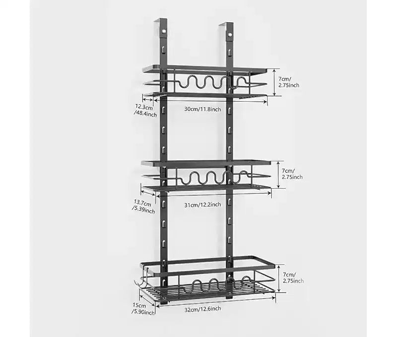 Over The Door Storage Rack, Layers Metal Pantry Door Organizer Wall Mounted Behind Door Storage racks Over The Door Pantry Organizer for room