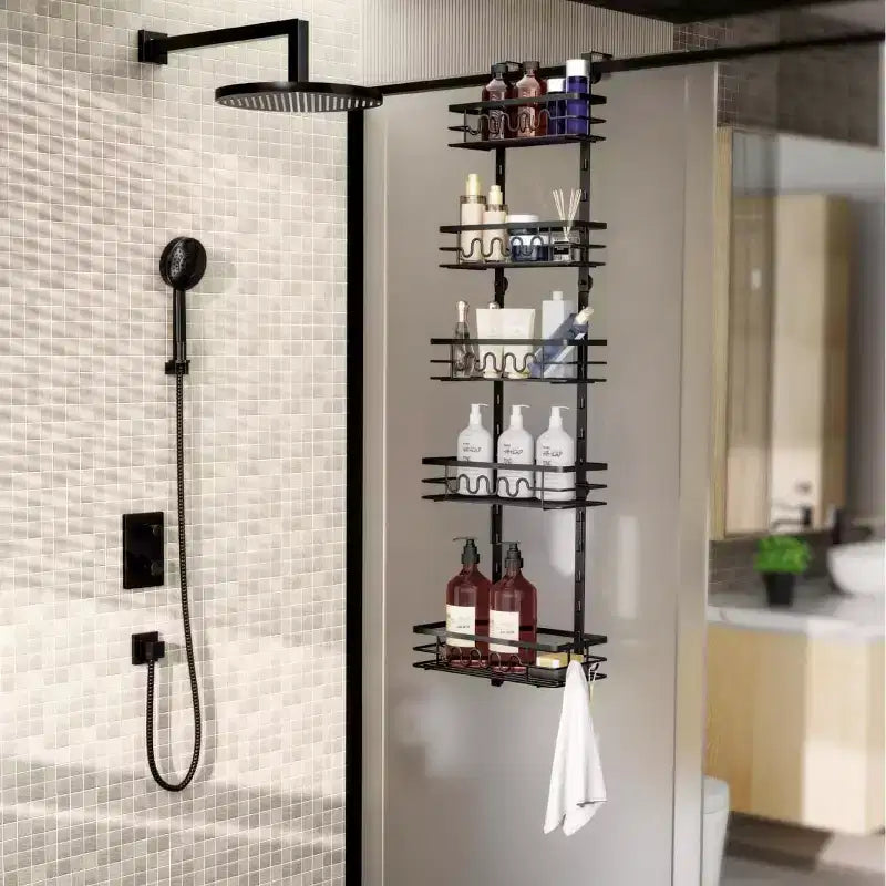 Scaffale organizer da appendere sopra la porta, scaffale in metallo a ripiani per dispensa, da appendere alla parete dietro la porta, organizer da appendere sopra la porta per la stanza