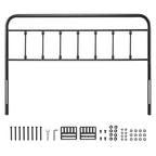 VEVOR Metal Headboard, Queen Size Headboard with Adjustable Height, Metal Headboard for Queen Size Bed, W59.65 x H40.55 x D1.5 inches, Black