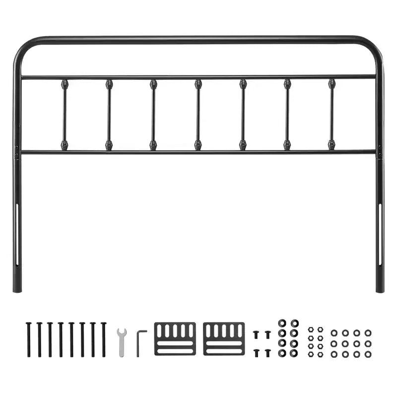 VEVOR Metal Headboard, Queen Size Headboard with Adjustable Height, Metal Headboard for Queen Size Bed, W59.65 x H40.55 x D1.5 inches, Black