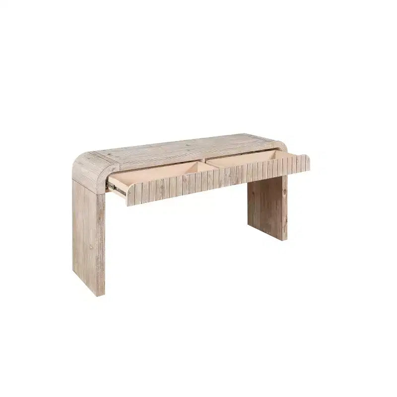 Consolle ingresso vintage con 59 cassetti, maniglie a scomparsa e design curvo, mobiletto per corridoio, soggiorno o sala da pranzo - Panipeachy