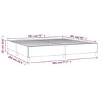 Struttura letto King Size, Letto a piattaforma imbottito grigio scuro, Nessuna rete a molle necessaria