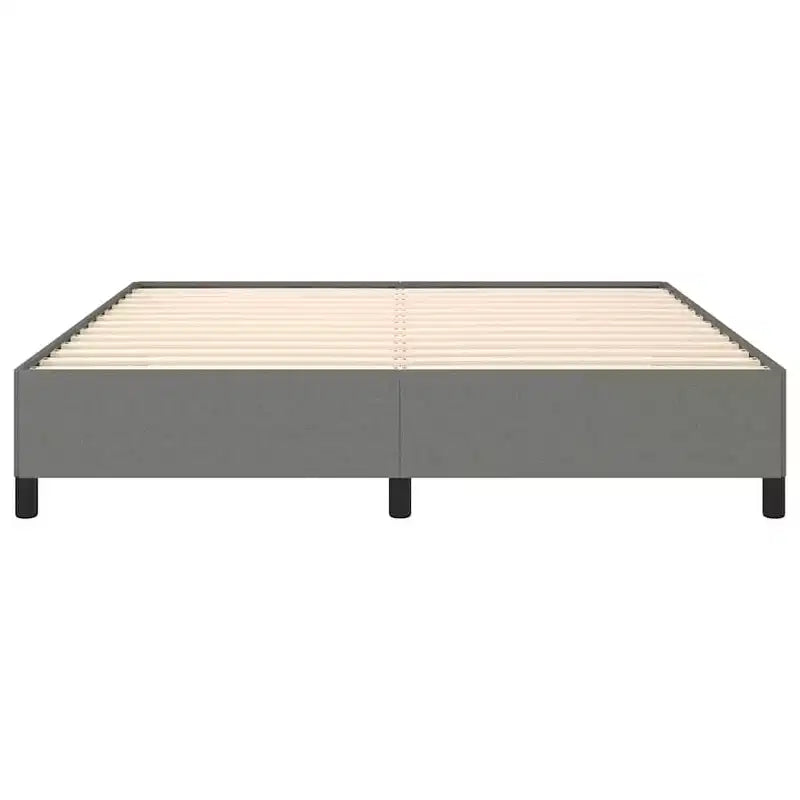 Struttura letto King Size, Letto a piattaforma imbottito grigio scuro, Nessuna rete a molle necessaria