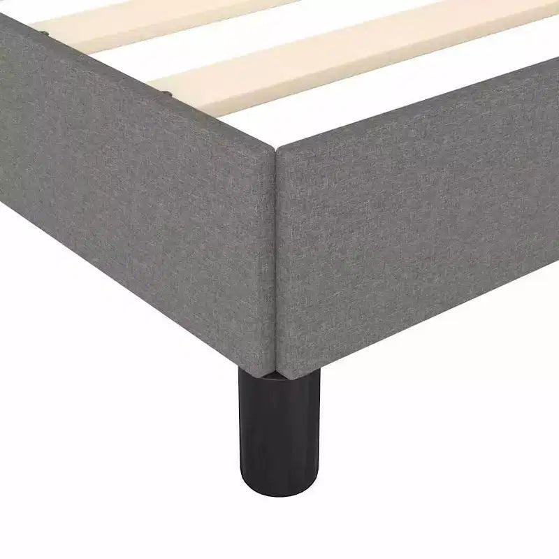 Struttura letto King Size, Letto a piattaforma imbottito grigio scuro, Nessuna rete a molle necessaria